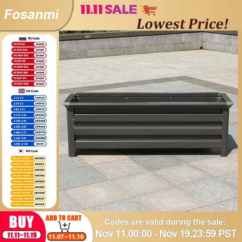 

Цветочная коробка из алюминиевого сплава, наборы цветочных горшков, многоразовый квадратный цветочный горшок для выращивания цветов, домашний двор, оборудование для посадки горшков