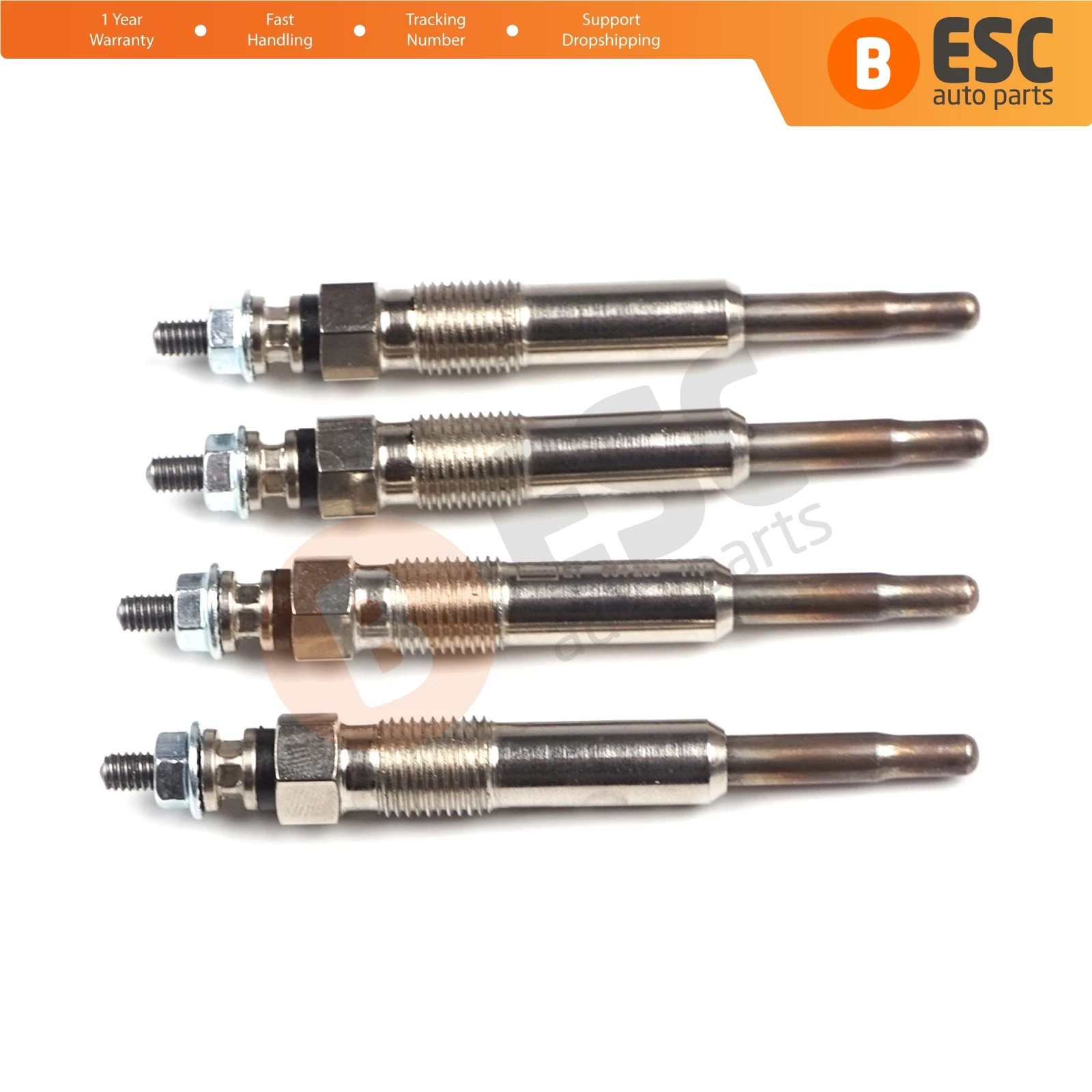 ESC Auto Parts EGP31-1 4 Pcs Heater Glow Plugs GX84, 7700100586, 0100226238 for Honda Renault Rover 1.9-2.0-2.2 Ship From Turkey