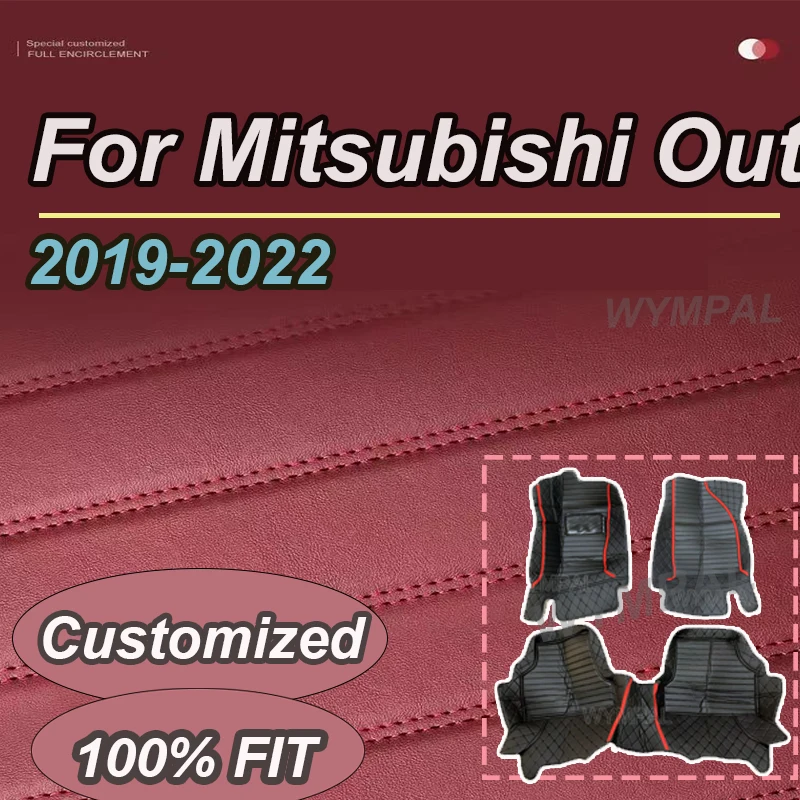 

Роскошные автомобильные коврики для Mitsubishi Outlander 2022 2021 2020 2019 (5 мест) ковры на заказ, автоаксессуары, водонепроницаемые