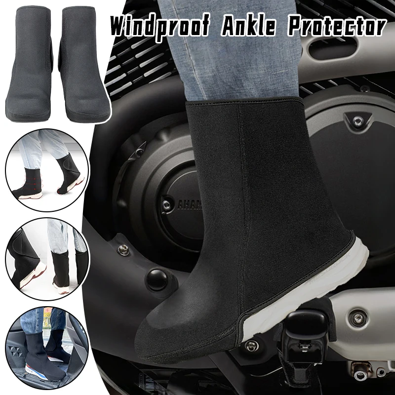 

Windproof Ankle Protector for Motorcycle Riding, Outdoor Skiing, Warm Leg Covers Velvet Foot Covers, Cold-proof Equipment Winter