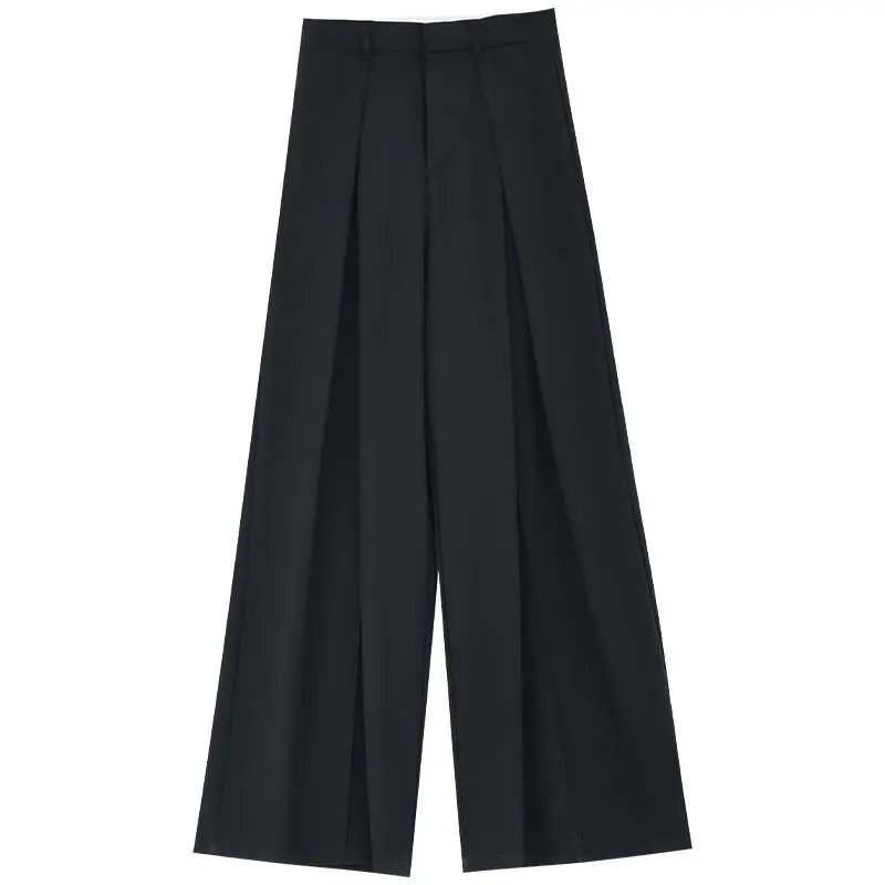 Gray High-end Suit Pants Women in Spring and Autumn Straight-leg Floor Pants Loose Meat-covering Casual Trousers