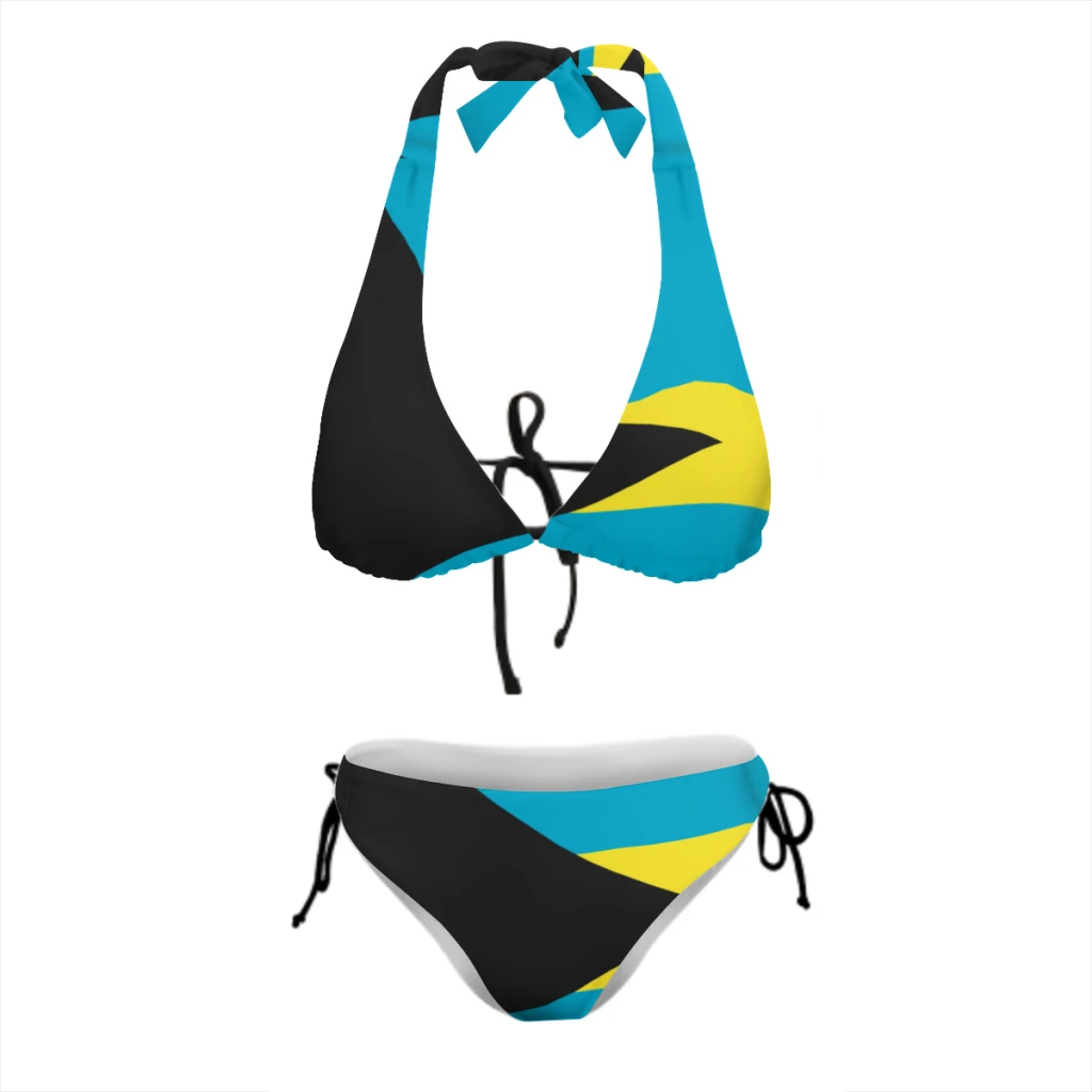 Sexy Bikini Women Swimsuit Flag Of Bahamas Bikini Set Swimwear Bathing Suit