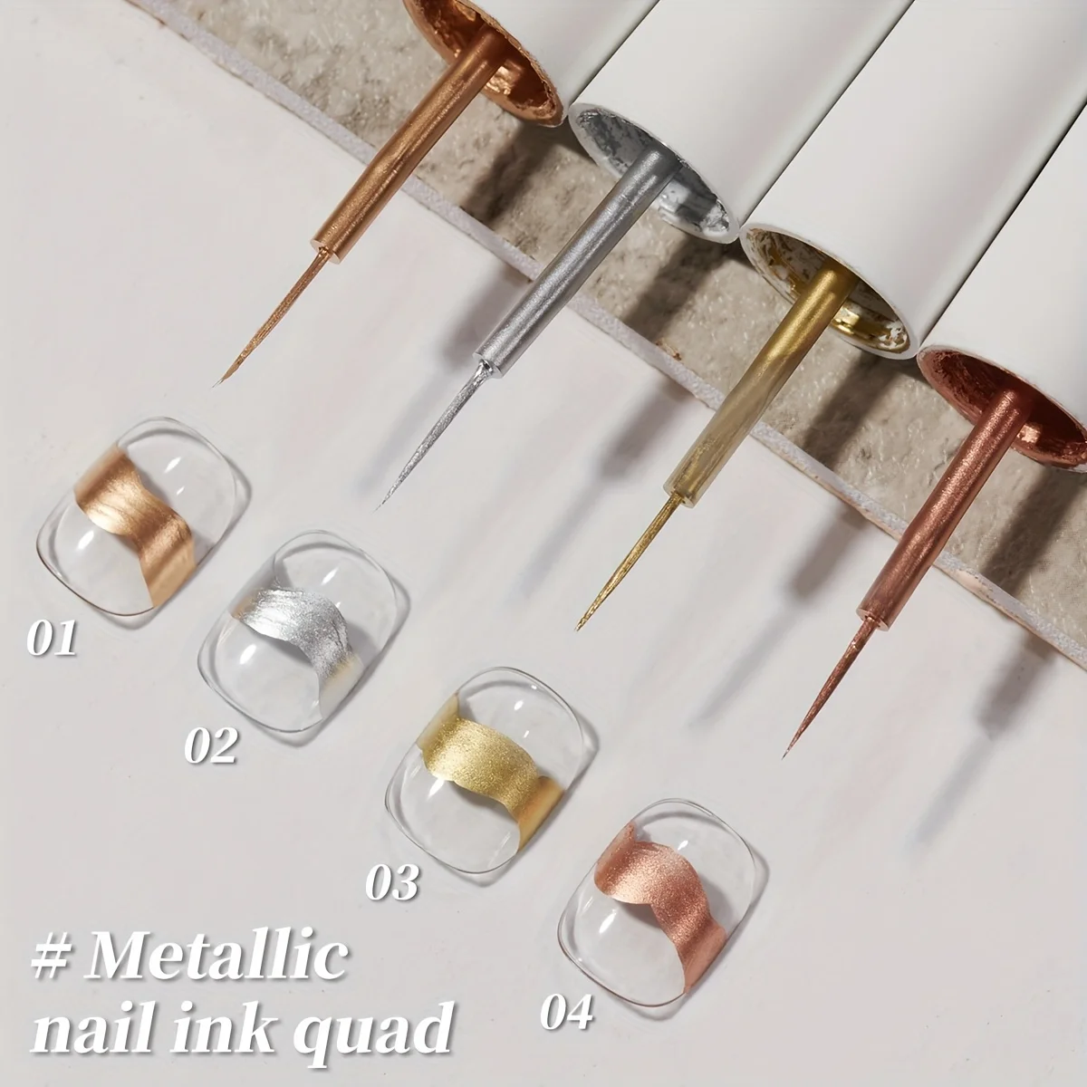 4 peças líquido de manchas metálicas --- 2025 novo gradiente rápido aquarela perolada cor prateada corante líquido gel salão de beleza