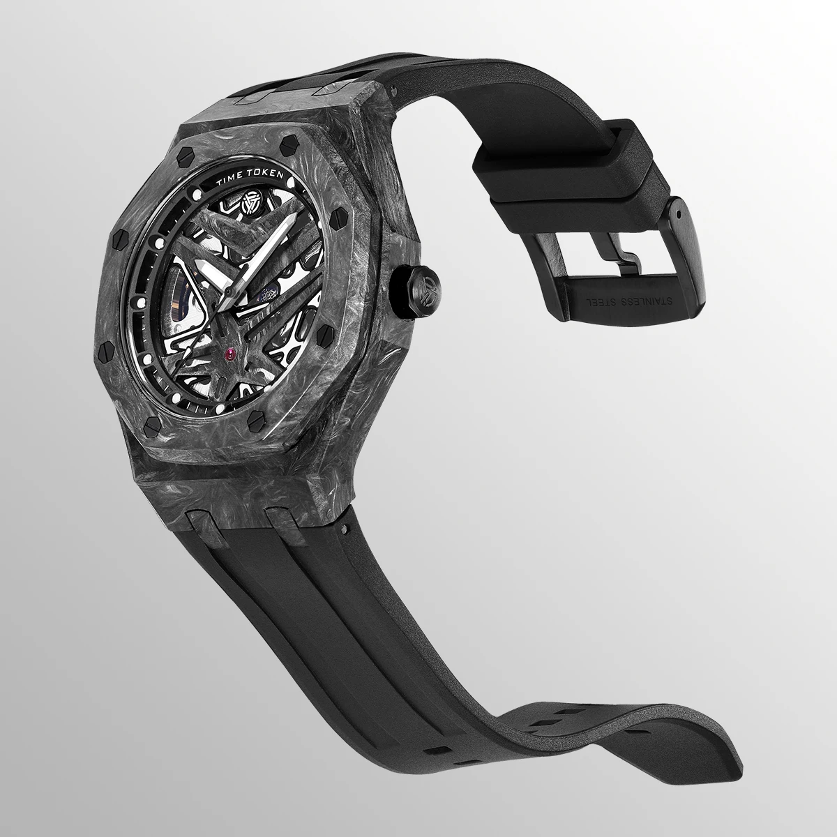 Limited‑Edition Skeletonized Men's Watch 42mm Automatic Mechanical Movement Sapphire Crystal Luminous Wristwatch