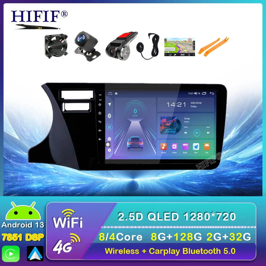 

Android 13 WINCE Bluetooth GPS автомобильный радиоприемник DVD-плеер для HONDA CITY 2014 LHD 2 ГБ 16 ГБ MP3 MP4 Wifi автомобильный мультимедийный