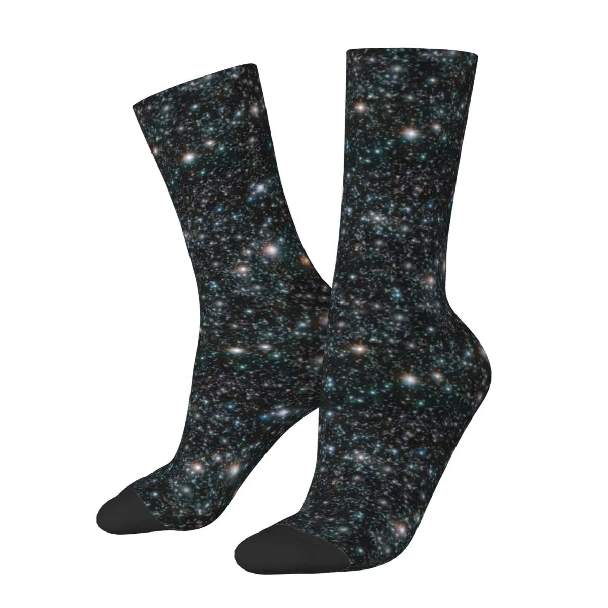 Galaxy Stars Socks Autumn Stars Cosmic Outer Space Universe Black Stockings Retro Unisex Soft Socks Outdoor Anti Sweat Socks