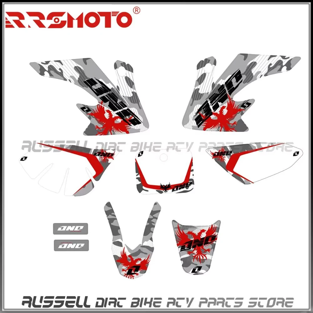 Dirt pit bike Plastic Decals Sticker Graphics for CRF50 XR50 SSR SDG 110cc 125cc Spare Parts