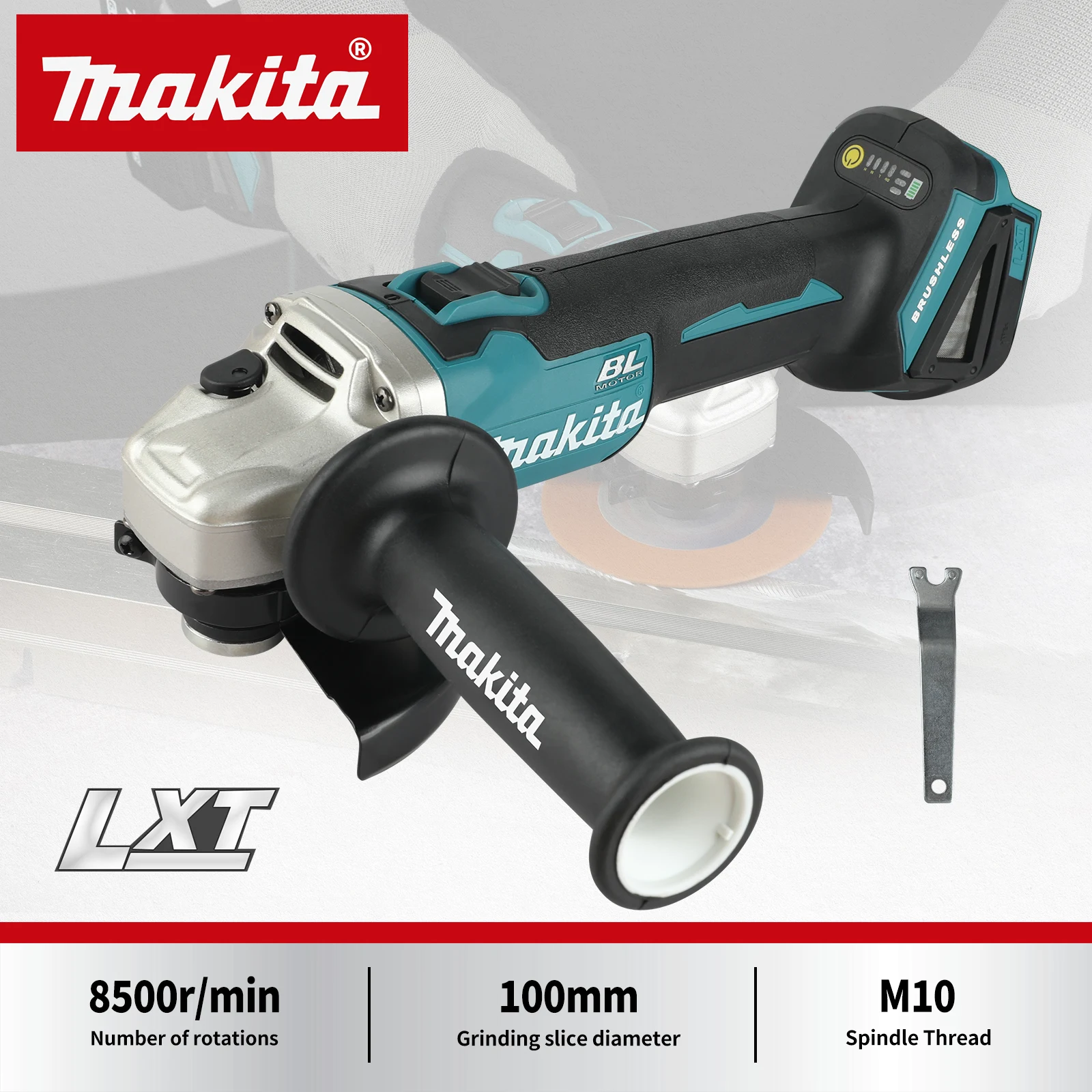 smerigliatrice-angolare-makita-dga406-100-125mm-utensile-elettrico-a-batteria-18v-smerigliatrice-angolare-brushless