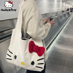 Sanrio Hello Kitty bolsa de ombro grande para mulheres, bolsa casual, bolsas de luxo femininas, bolsas fofas, capacity, nova tendência, 2022