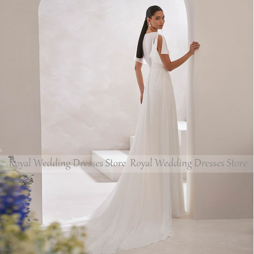 Elegant Two Piece Wedding Dresses for Women Ivory  Sleeveless V Neck Mermaid Wedding Gowns Long  Simple Bridal Dress 2025