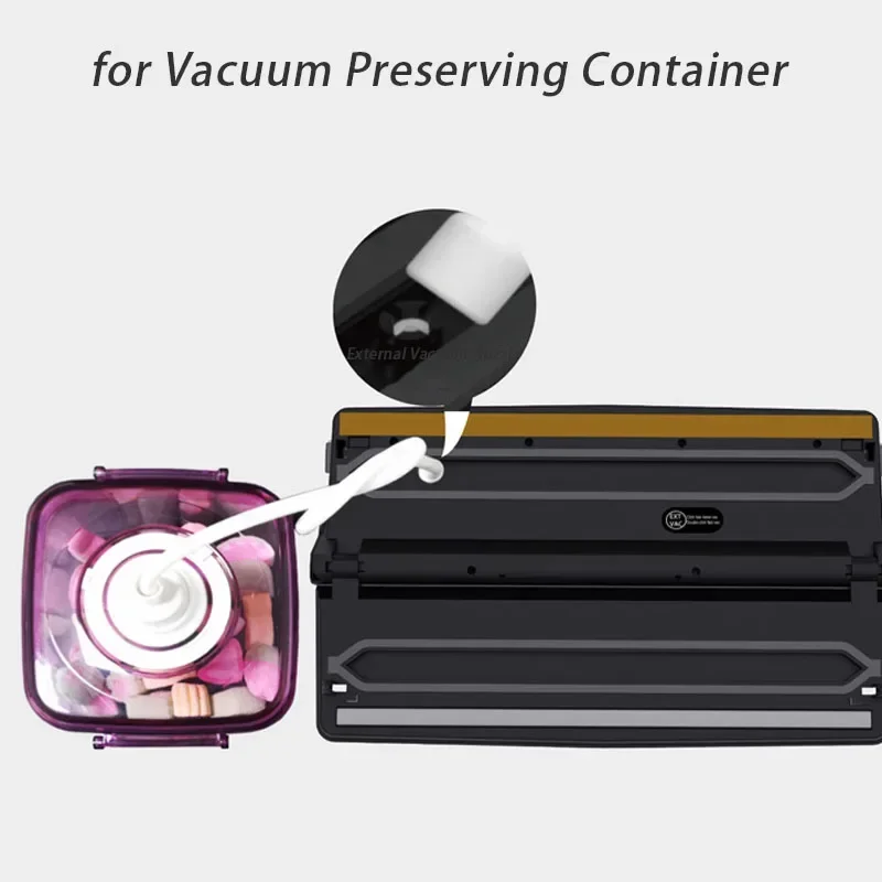 Thuis Voedsel Vacuümsealer Huishoudelijke Verpakkingsmachine met Gratis 15 stks Vacuümzakken Snijden Track 110-240 V US EU AU UK Plug