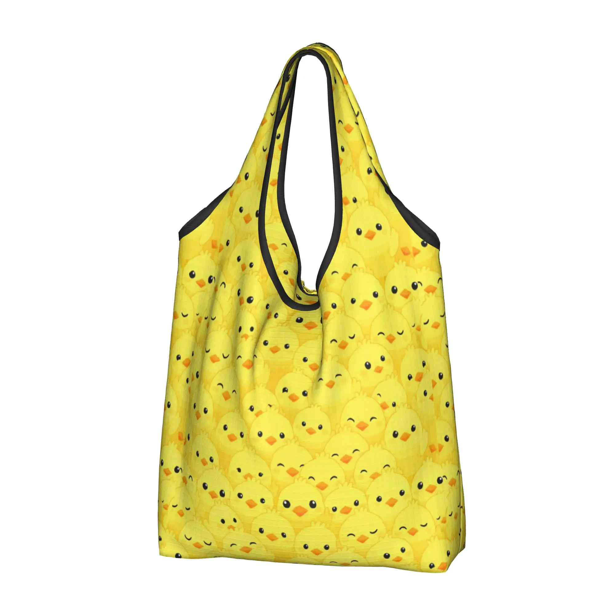 Luxury High Cartoon kawaii Chicks Groceries Shopping Tote Bag Women Funny  Shopper Shoulder Bag Large Capacity Handbag