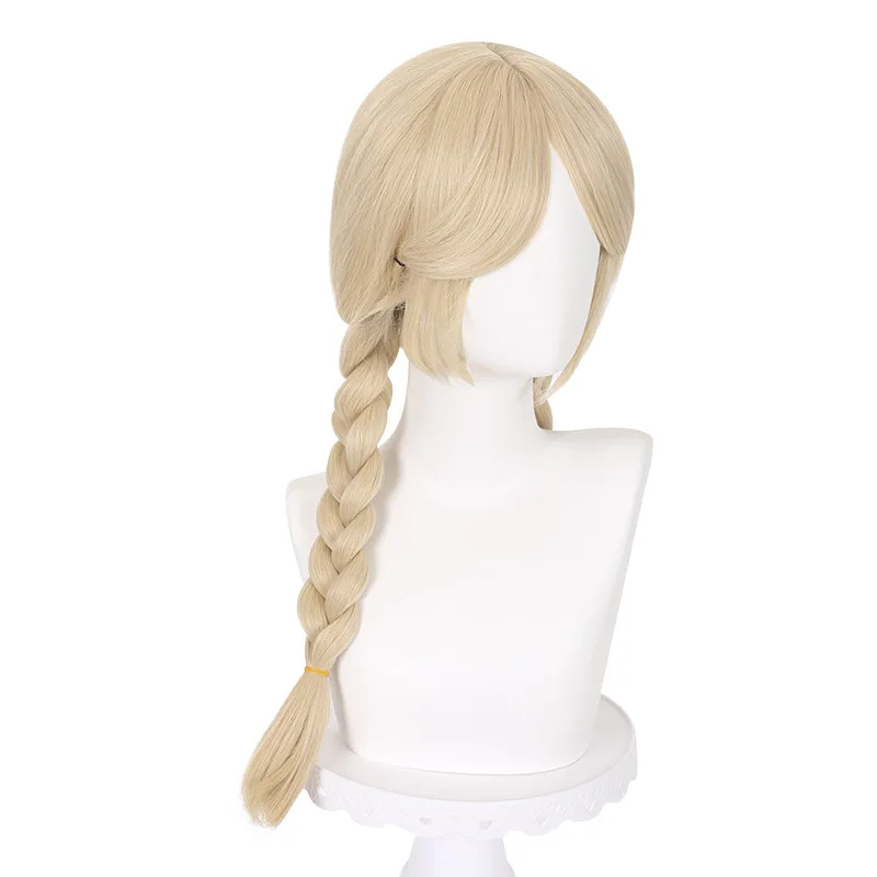 Synthetic Cosplay Wig Mi-ku-Lester Inspired Yellow Long Braids Wigs Heat Resistant Fiber for Anime Costume Party