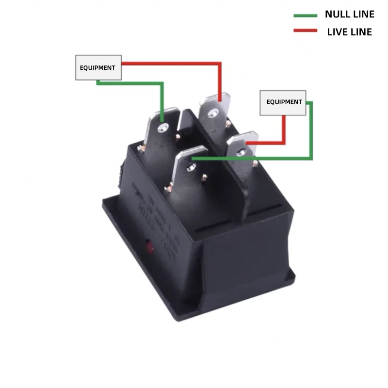 PINYI KCD7-2211N Rocker Switch 4 termials ON-OFF with light Led light CE TUV