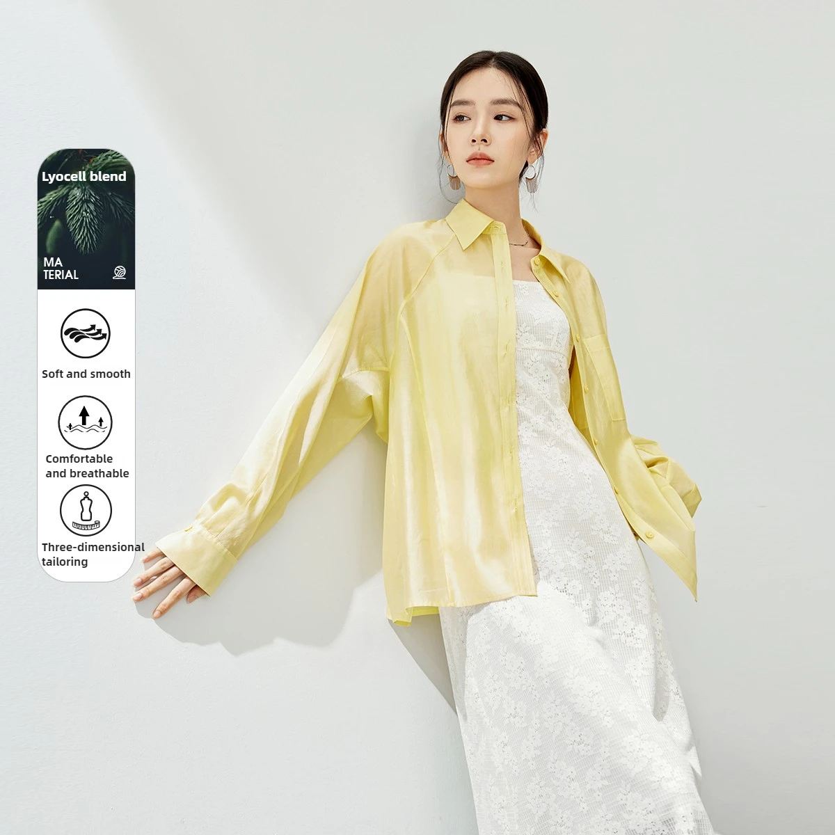 

SENTUBILA, простая свободная повседневная блузка с длинными рукавами, весна-лето 2022, однотонная женская рубашка с воротником-поло на пуговицах, одежда 141C53439