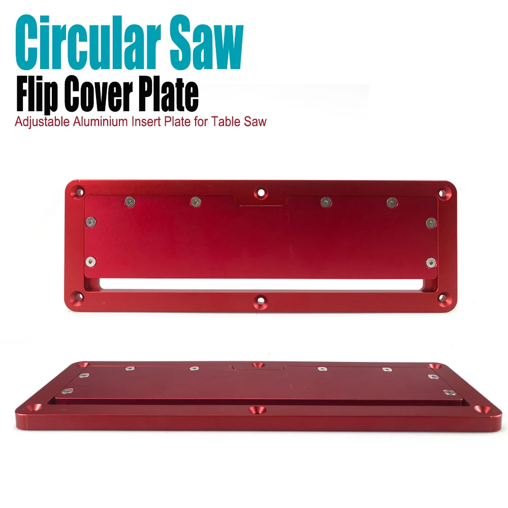 Electric Circular Saw Flip Cover Plate Flip-Floor Table Special Cover Plate Adjustable Aluminium Insert Plate for Table Saw