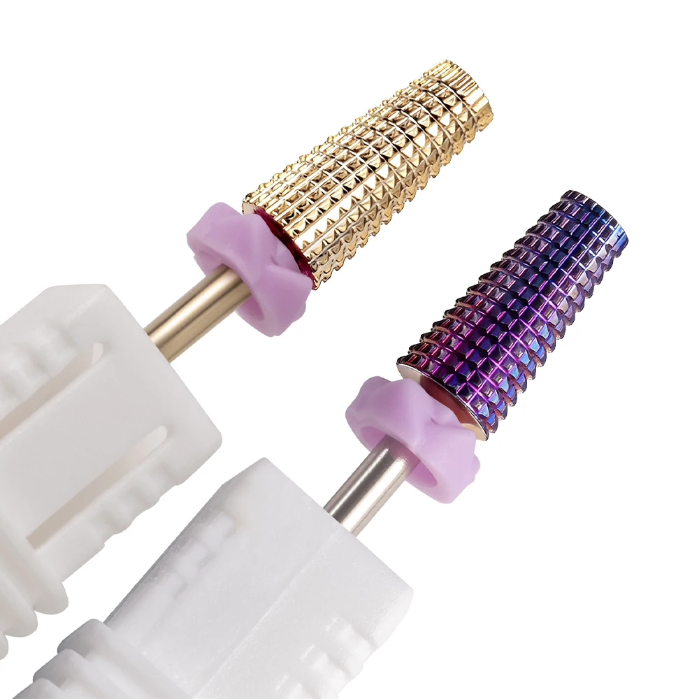 1 o 2 punte per trapano per unghie in carburo di tungsteno, gambo da 3/32", rotazione bidirezionale, per una rimozione rapida di gel acrilico/duro