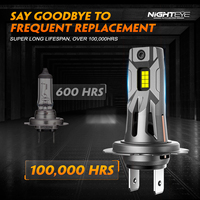NIGHTEYE H7 LED 20000LM Canbus Headlights Mini Size H7 Light Bulbs 60W 6500K White Plug and Play Car Lights with Fan Auto Lamp