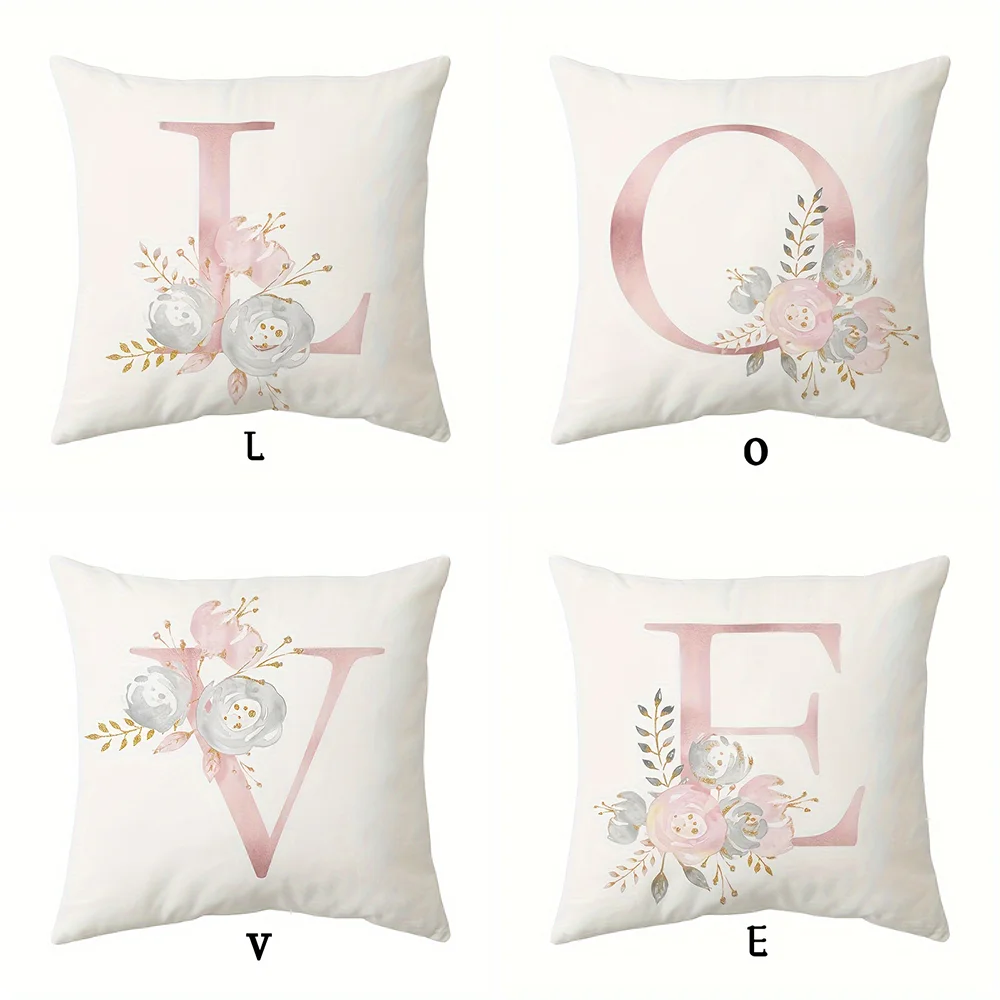 

LOVE Letter Short Plush Pillowcase Special Sofa Pillowcase Comfort Cushion Home Hotel With Cushion Cover 1Pcs