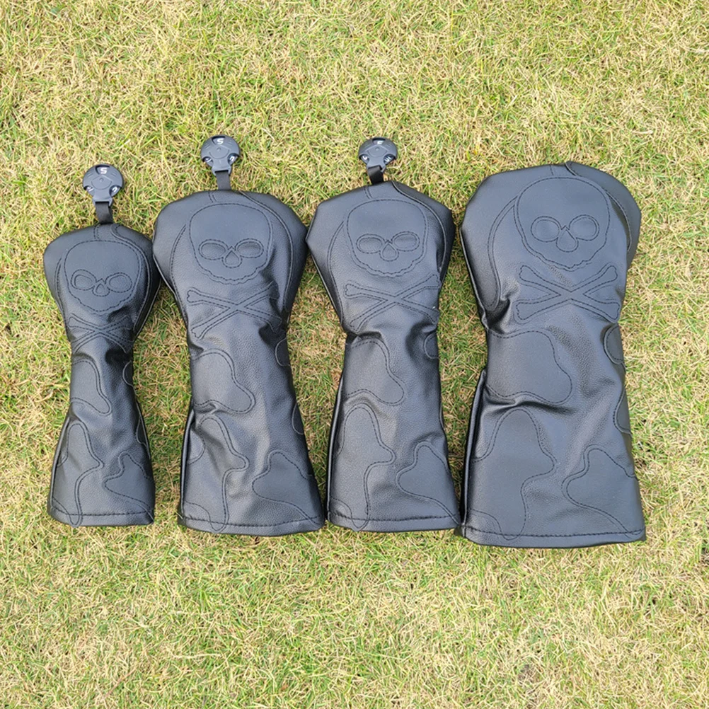 قطعة واحدة من غطاء رأس نادي الجولف PU نمط جمجمة مقاوم للطقس غطاء رأس جولف واقي لحماية النادي #2