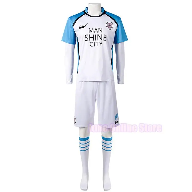 Anime Blue Lock Cosplay Kostüm Rote Uniform T-shirt Perücke Männer Chigiri Hyoma Seishiro Reo Mikage Nagi Cosplay Fußball Trainingsanzug