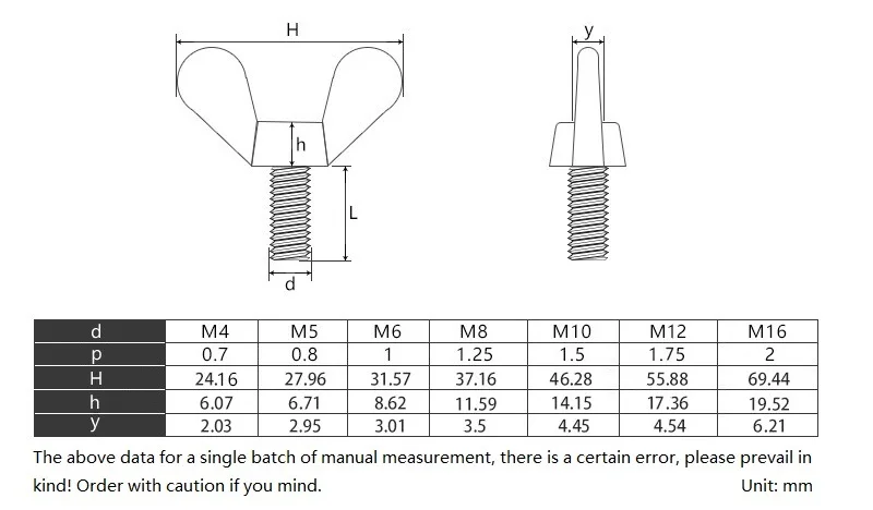 M4 M5 M6 M8 M10 M12 M16 316 Stainless Steel Big Ear Wing Head Thumb Screws Butterfly Special-Shaped Adjustable Bolt