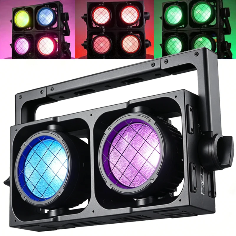 2*300W COB Surface Blinder Light RGBW+WW IP65 Matrix Background for Indoor and Outdoor Concerts and Events Stage Party Club