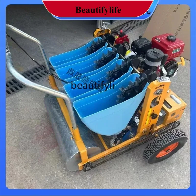

E132 Small electric garlic planter, new, self-propelled garlic planter Agricultural garlic planter