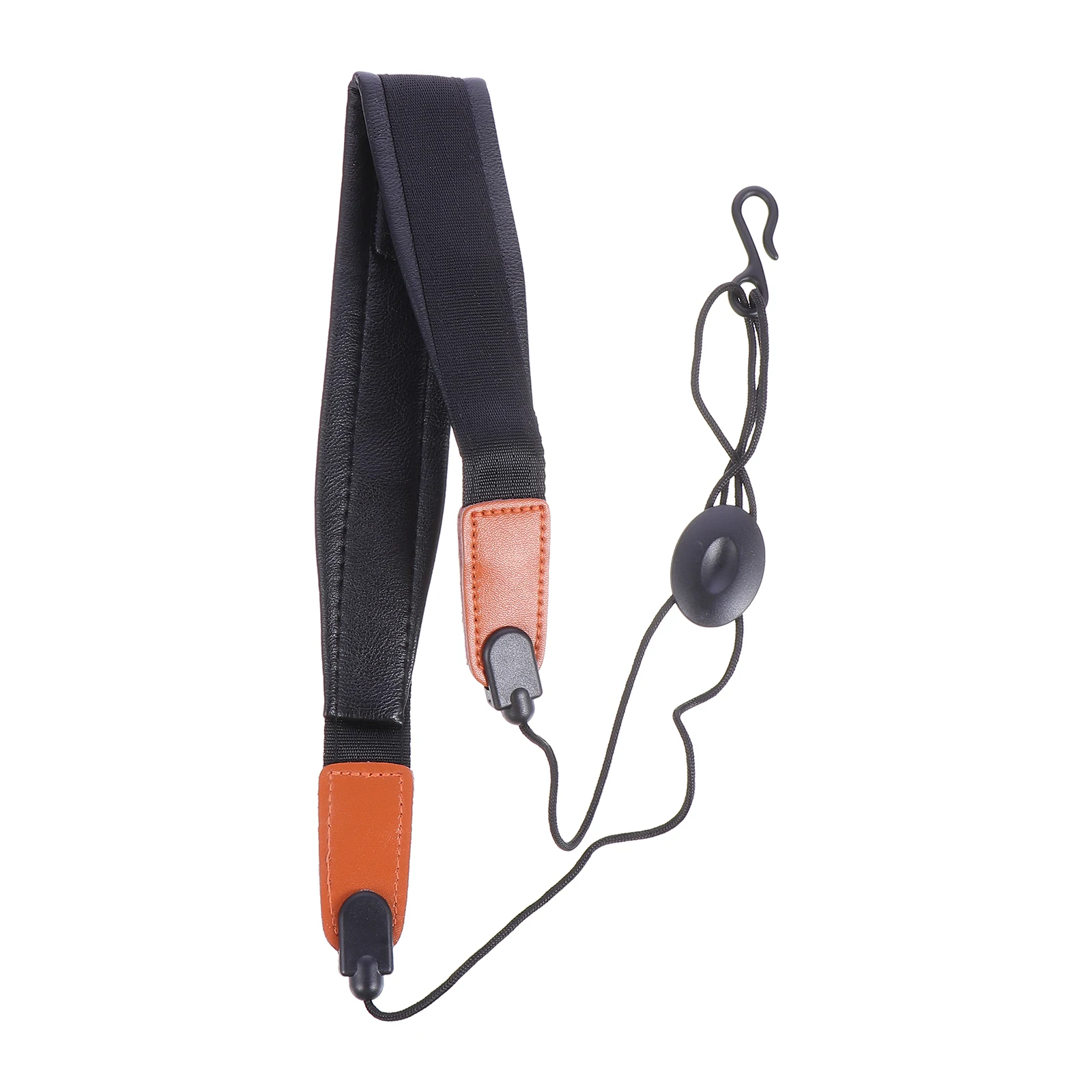 

Musical Instrument Belt PU Cloth Adjustable Neck Strap for Saxophone Black Shoulder Accessories Replacement