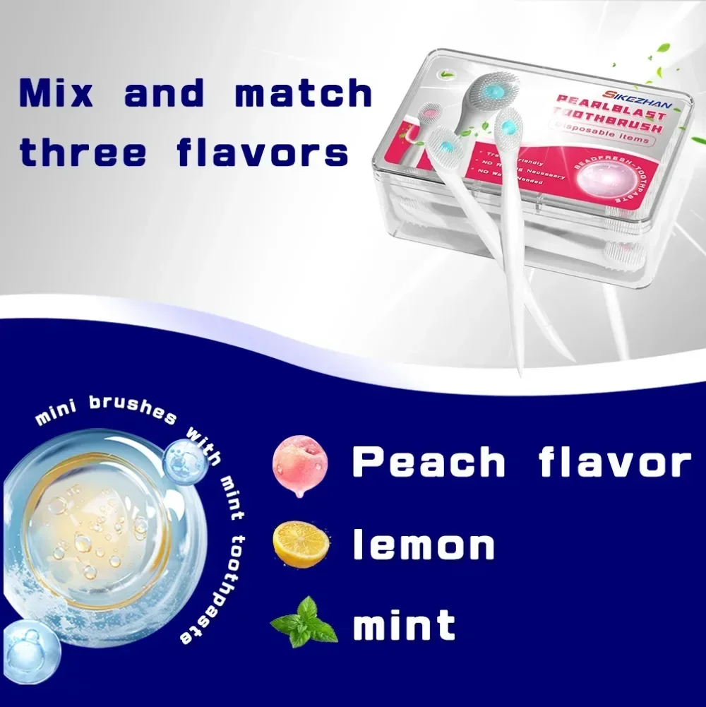المحمولة السفر فرشاة الأسنان انفجرت حبة فرشاة الأسنان المتاح الكبار تنظيف فرشاة الأسنان القابل للتصرف منتجات صديقة للبيئة