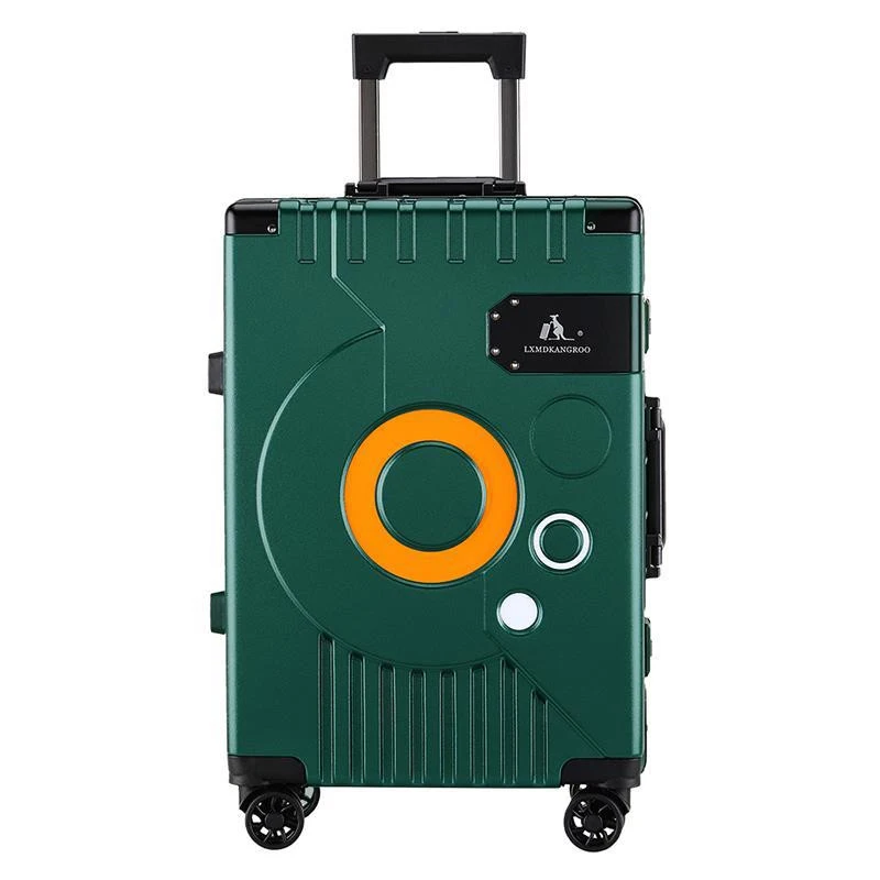 Fashion Aluminum frame travel luggage silent large-capacity trolley suitcase 20 inch suitcase carry on 24 inch password box