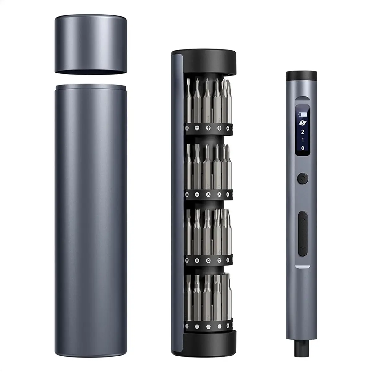 Best of 2026 62 in 1 Mini Electric Screwdriver Cordless Set with 4 LED Lights, 3-Level Torque, for Laptop/PC/Phone/Watch/Camera