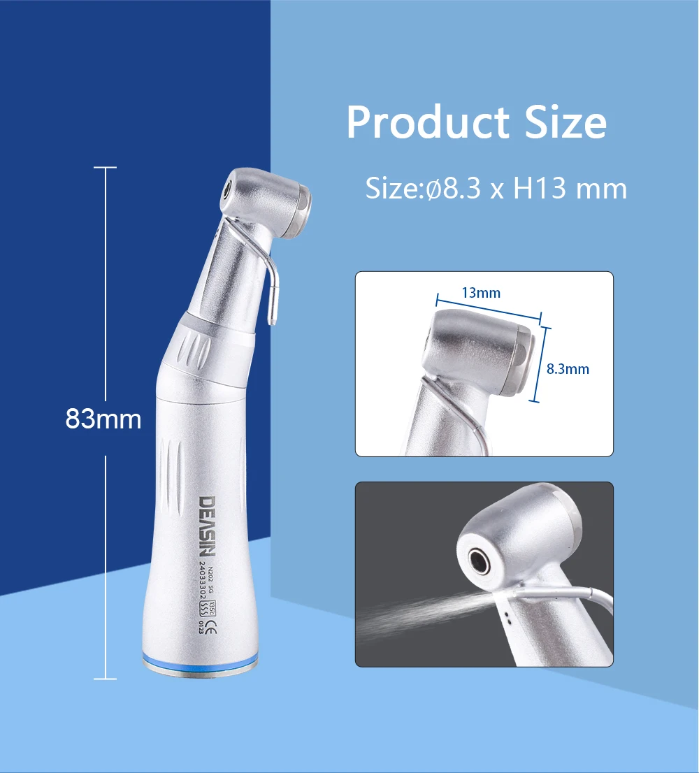 DEASIN Dental Externes Handstück mit Wasserleitung, Push-Button-Winkelstück mit niedriger Drehzahl für E-Type-Motor, Zahnarztinstrument – Detail 2