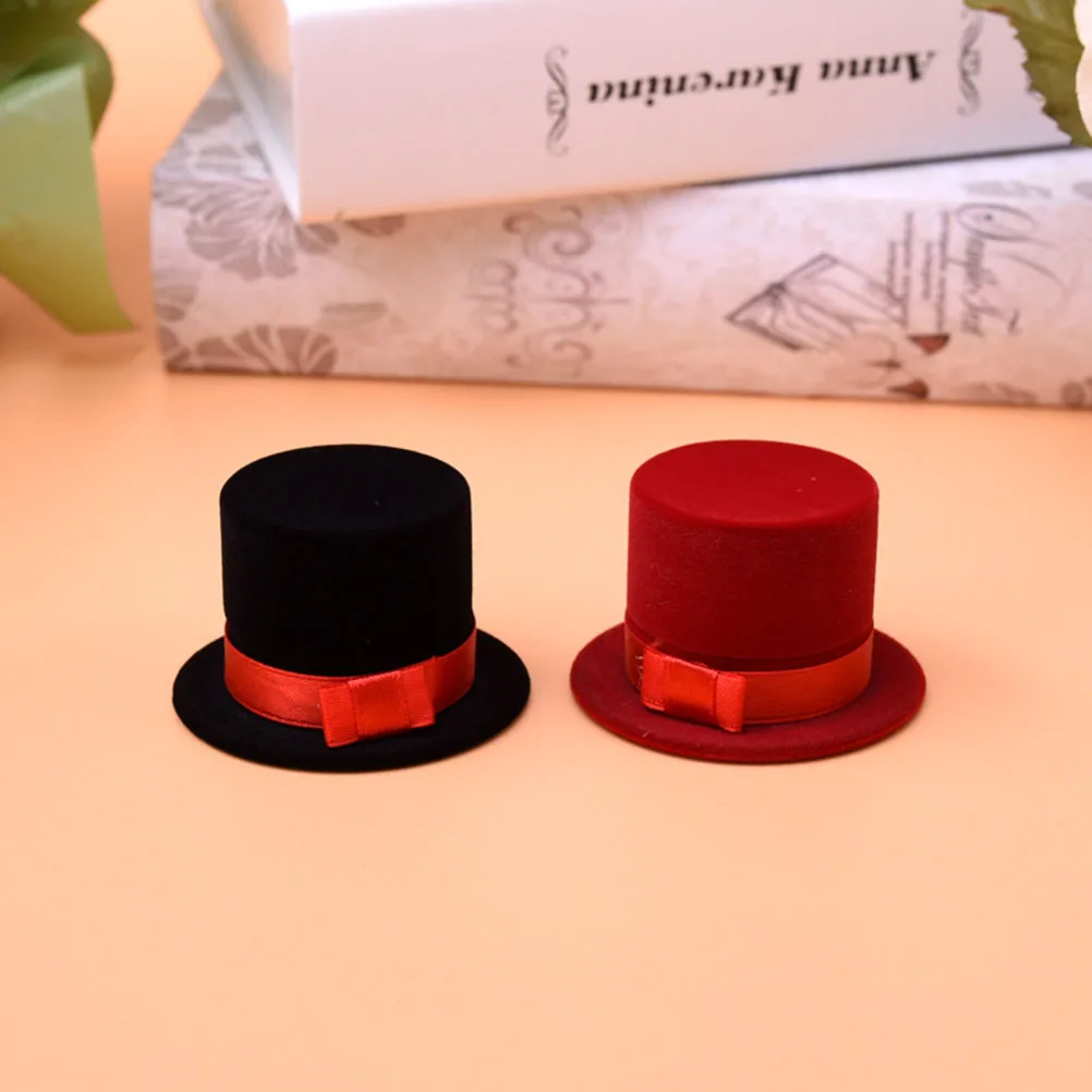 

Adorable Hat-Shaped Ring Box Durable Jewelry Storage Case for Necklace Bracelet Earrings Pendant Brooch Hair Clip Christmas
