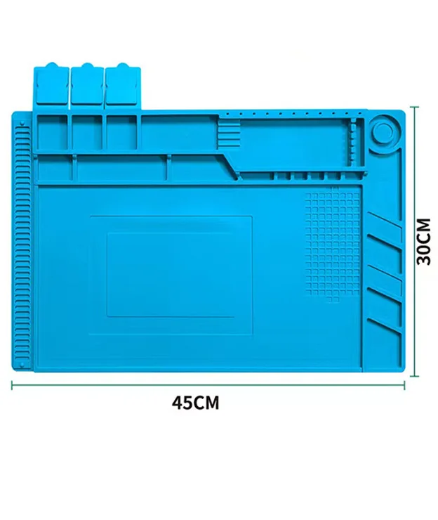 45*30 センチメートル磁気マットシリコーンワークマットはんだ付けステーションマット耐熱帯電防止電子電話ラップトップ時計修理用