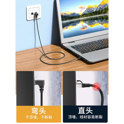 Imagen 2 del producto Cable de conexión Ethernet de nailon CAT6a ultrafino de 0,16 pulgadas, cable Ethernet Cat 6 RJ45 de alta velocidad delgado, flexible y ligero, para PC, Mac