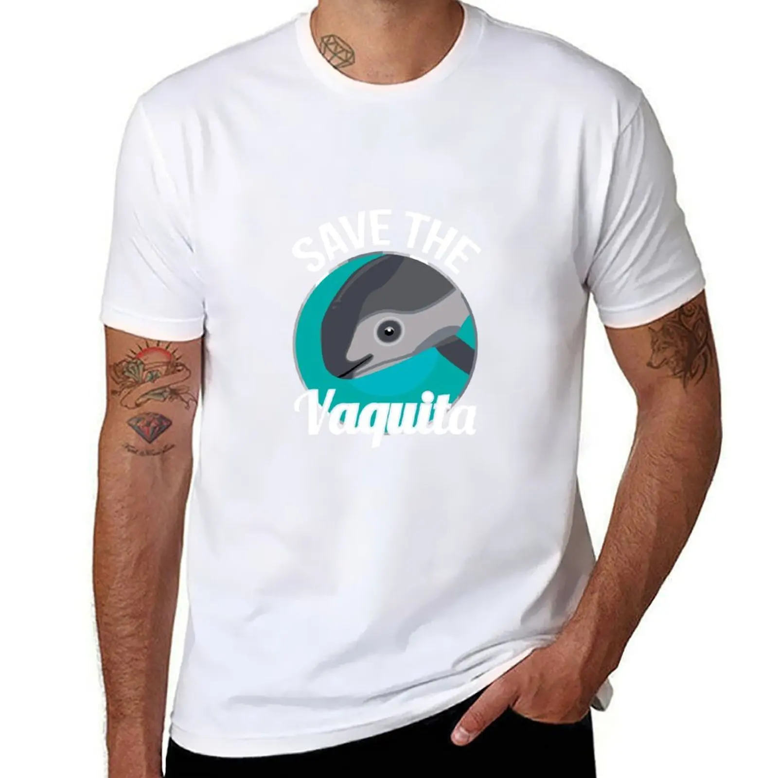 

Save The Vaquita Rare Porpoise Cochito T-Shirt man t shirt graphic man t shirts for men casual T-Shirt