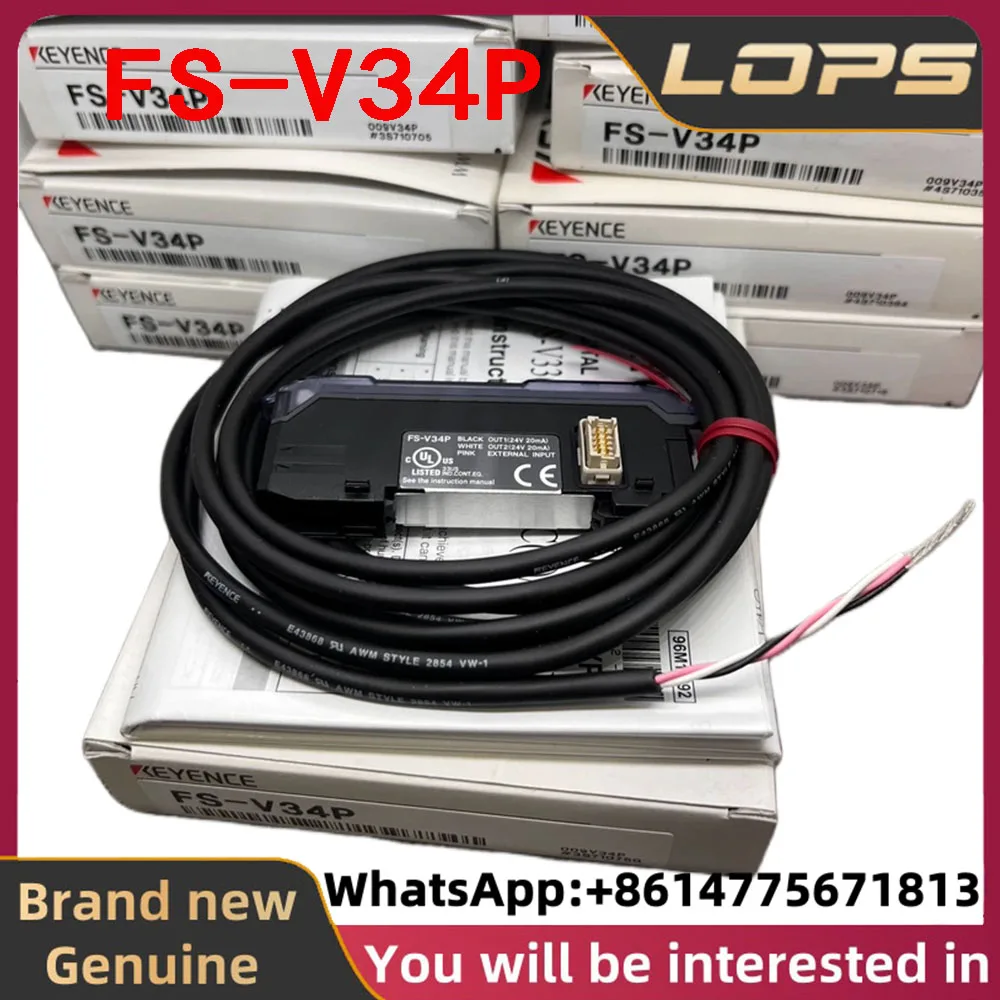 FS-V34P 100% Original KEYENCE Cable-type digital fiber-optic sensor In stock, welcome to consult