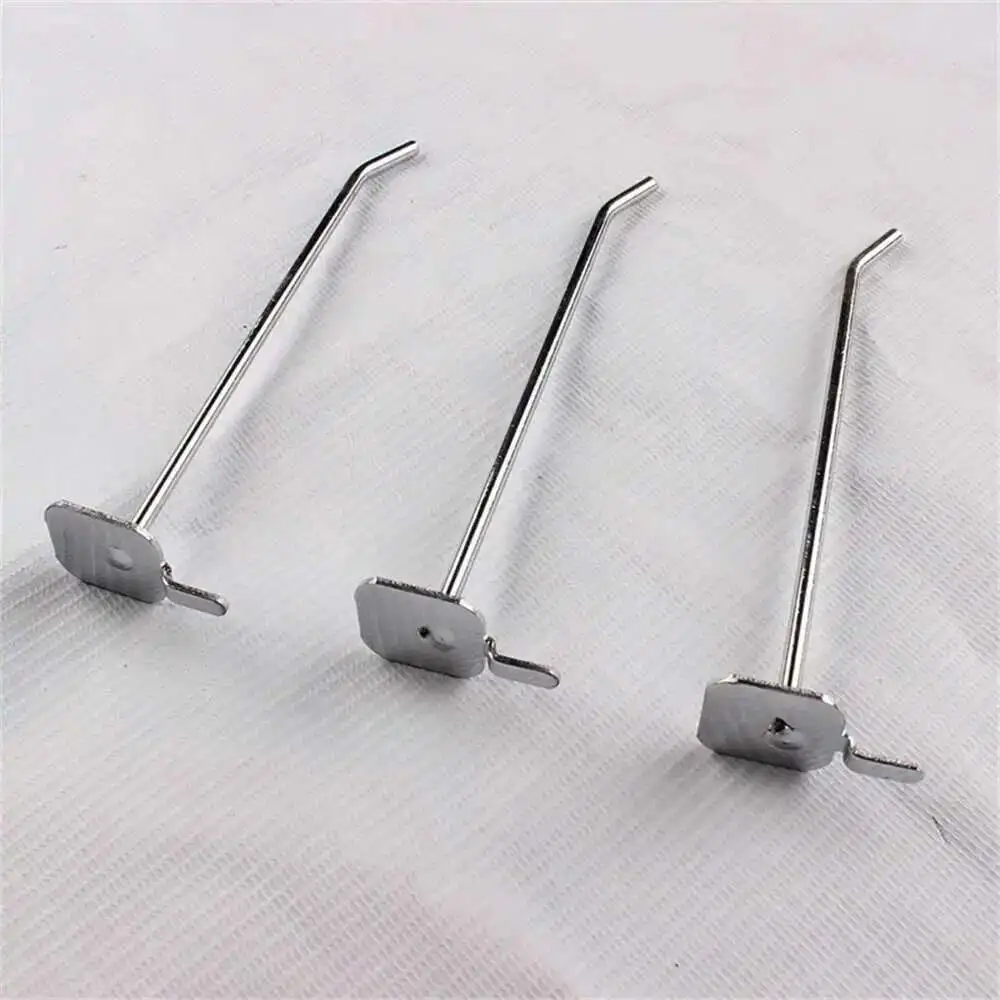 10pcs Hook Metal Slatwall Hook Single Hanger Rack Hanger Bracket Shelf Hanger Organizer Pegboard Hooks Display Holder Rod
