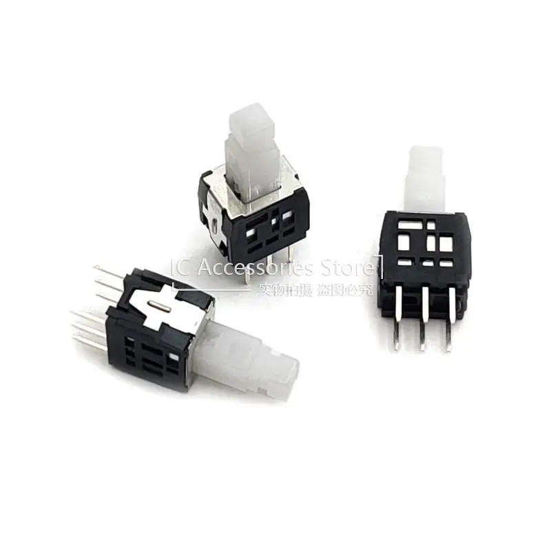 5PCS SPPH410100 Push Switch With Lock Self-locking Button Micro-movement Straight Plug Vertical 6 Pin