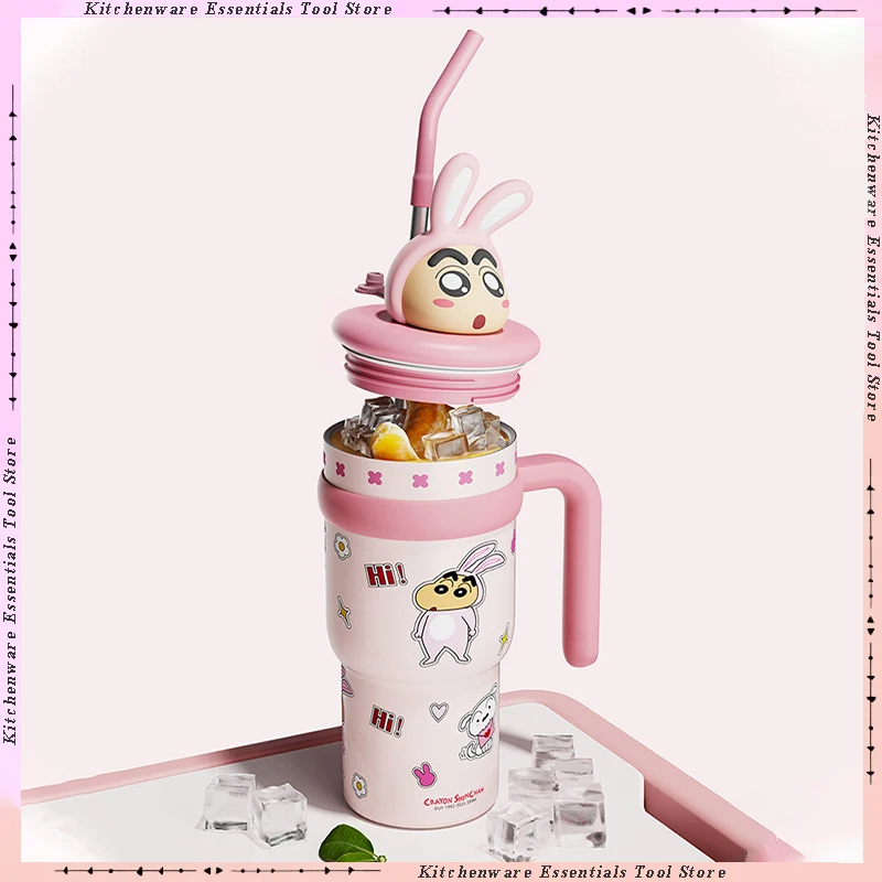 

Термос-бутылка X&W с трубочкой и рисунком Крейдона Шин-чан, 700 мл, из нержавеющей стали, с герметичной крышкой и портативной ручкой