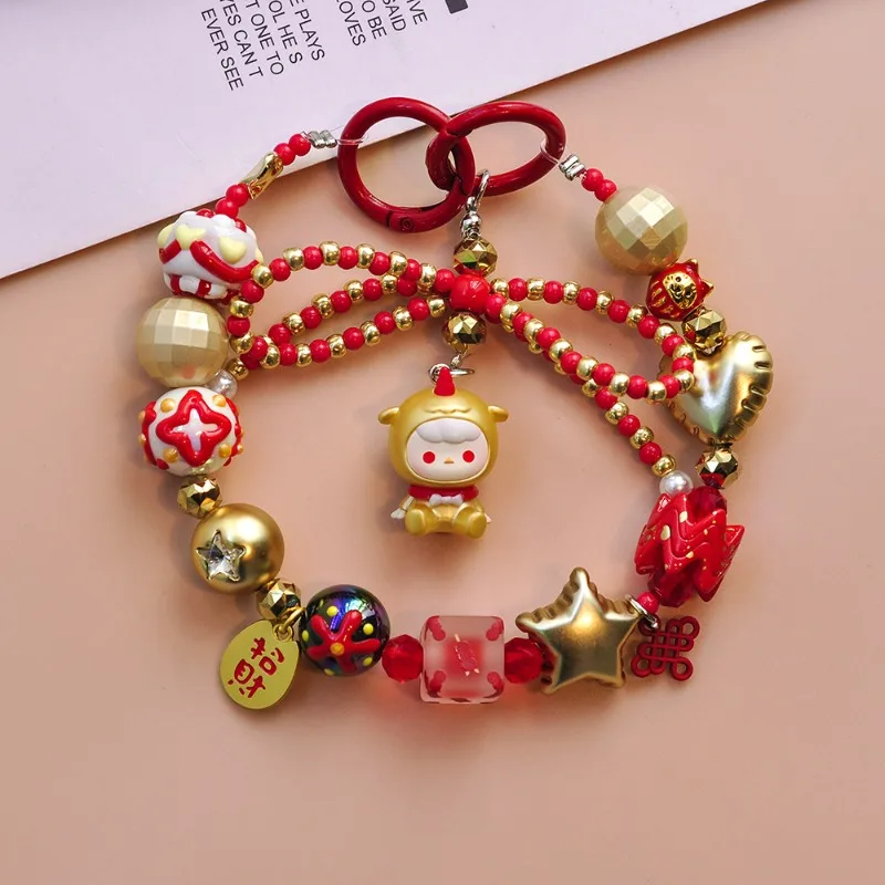 Kerststijl Nieuwjaarsstijl Origineel Ontwerp Trendy Merk Armband Rode Feestelijke Mobiele Telefoon Lanyard Mobiele Telefoon Accessoires