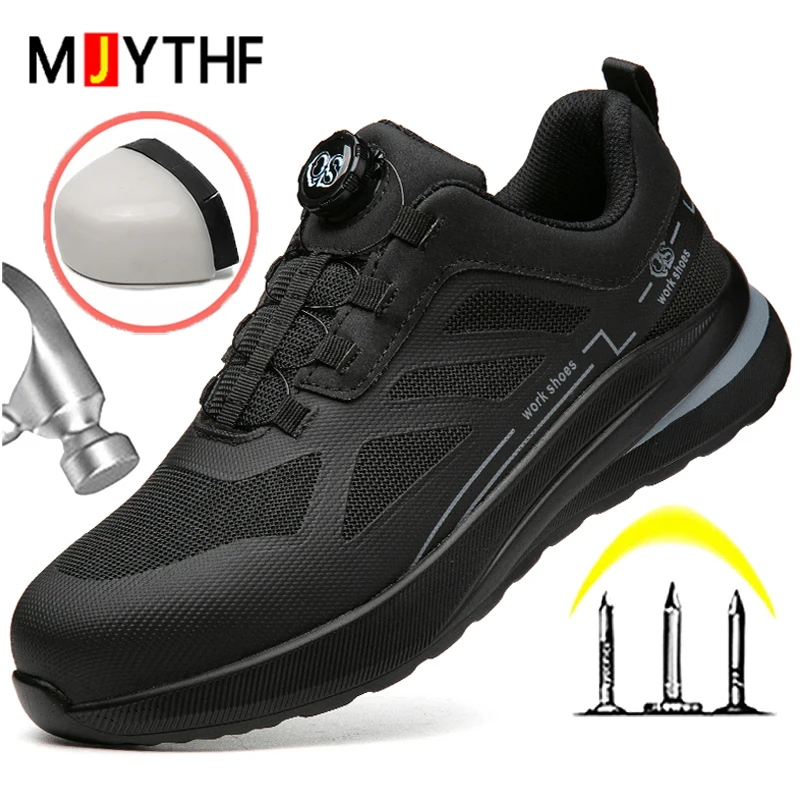 

2026 Rotating button Safety shoes insulated 10KV Work Sneakers Composite toe Protection Shoes Security Puncture-Proof Work Shoes