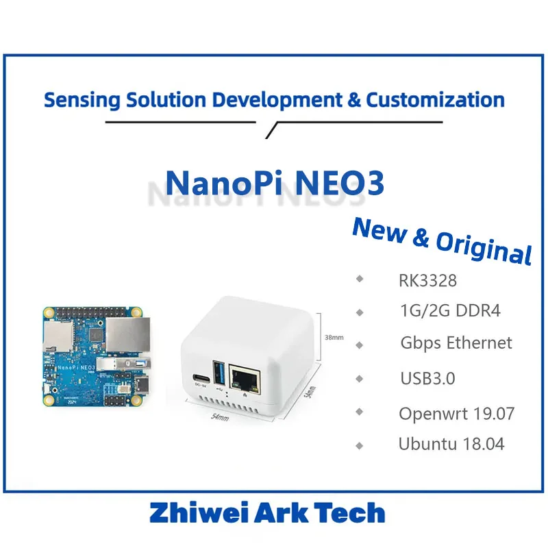 

NanoPi NEO3 RK3328 Mini Board: 1/2GB RAM, Gigabit Ethernet, OpenWrt/LEDE for IoT/Media Center