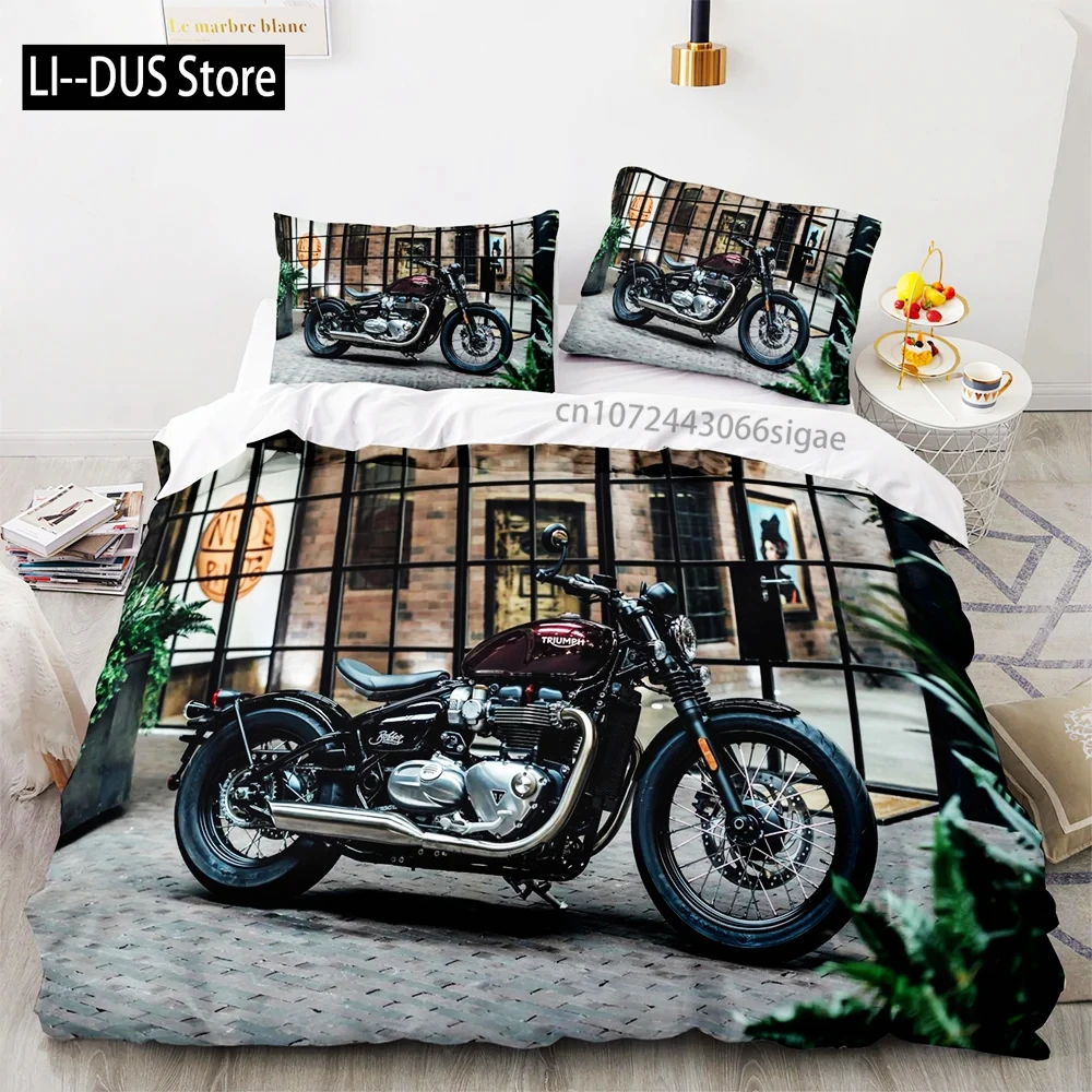 

3D Print Cool Motorcycle Bedding Set Single Twin Full Queen King Size Bed Set Aldult Kid Bedroom Duvetcover Sets With Pillowcase