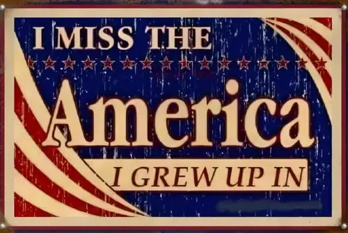I Miss The America I Grew Up In Aluminum Weatherproof Funny Sign p1275 sign