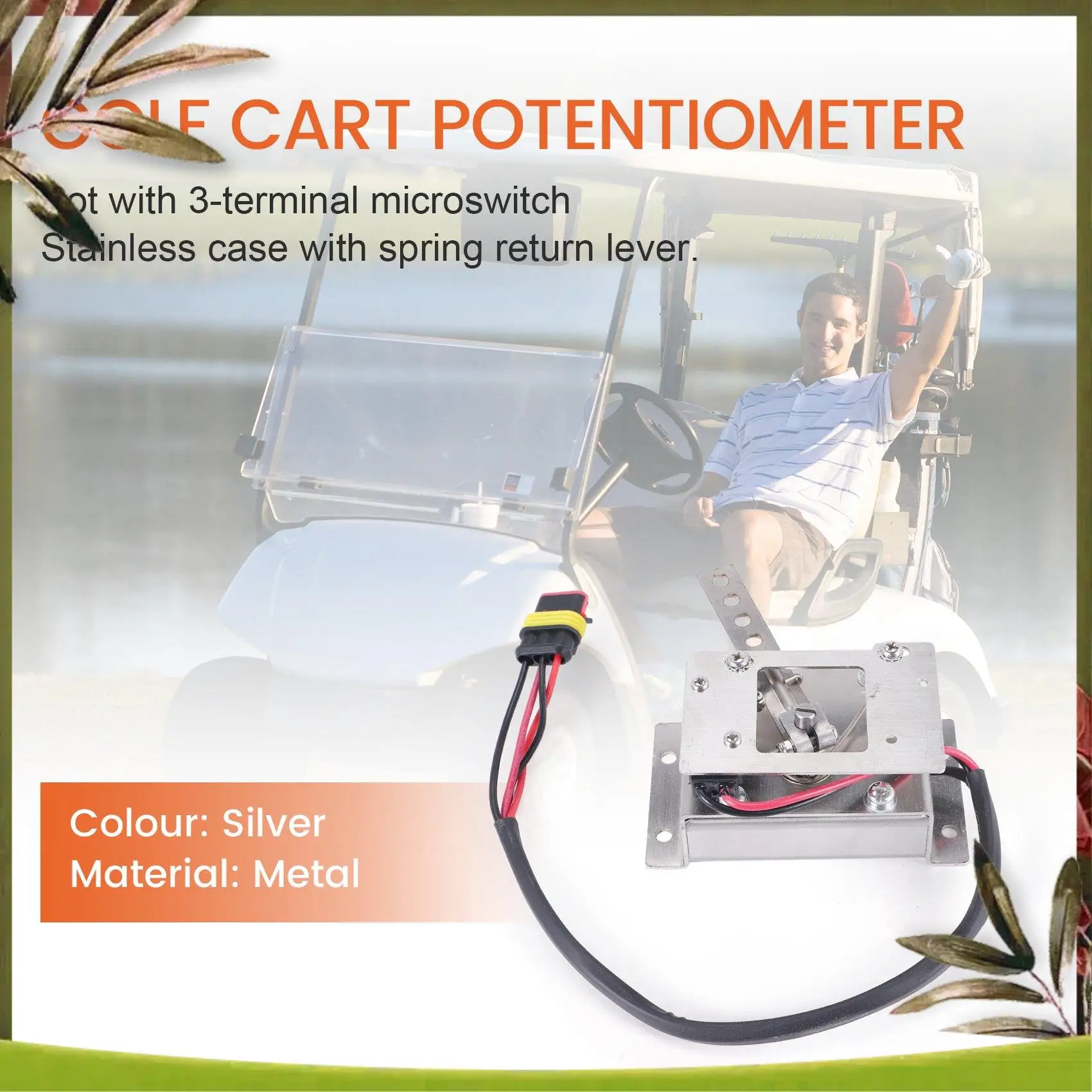 

Reliable-Throttle PB-6 Type 0-5K With Mini 3 Wires EV PB-8 For Curtis PB 8 Type Golf Cart Potentiometer