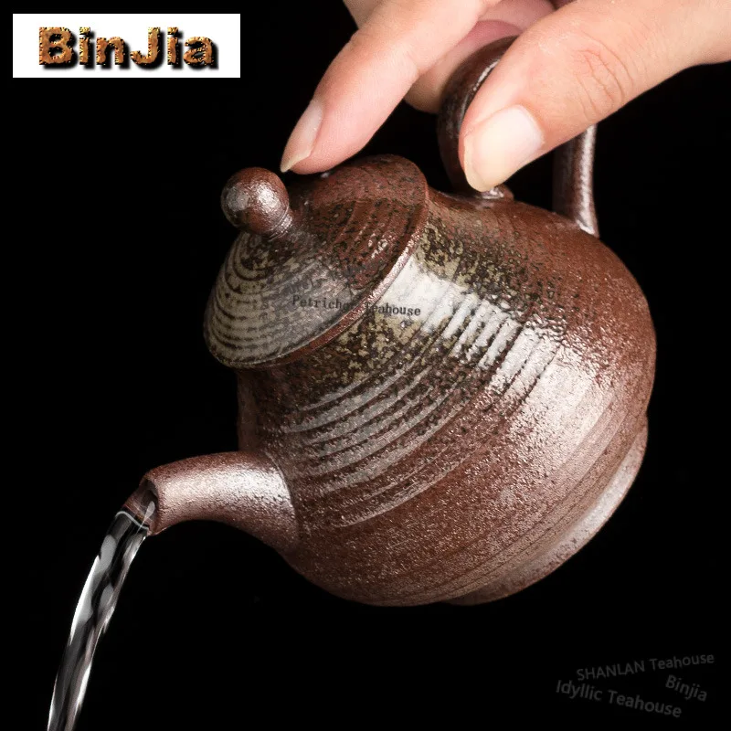 150ml Kiln Change Clear Water Firewood Teapot Luxury Tea Infuser Pot Household Tea Brewing Kettle With Filter Teaware Collection