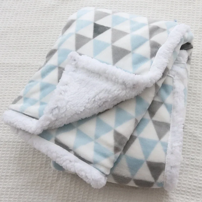 Baby Blankets New Thick Double Layer Soft Fleece Infant Swaddle Envelope Wrap For Newborn Baby Boys Girls Bedding Blanket Quilt