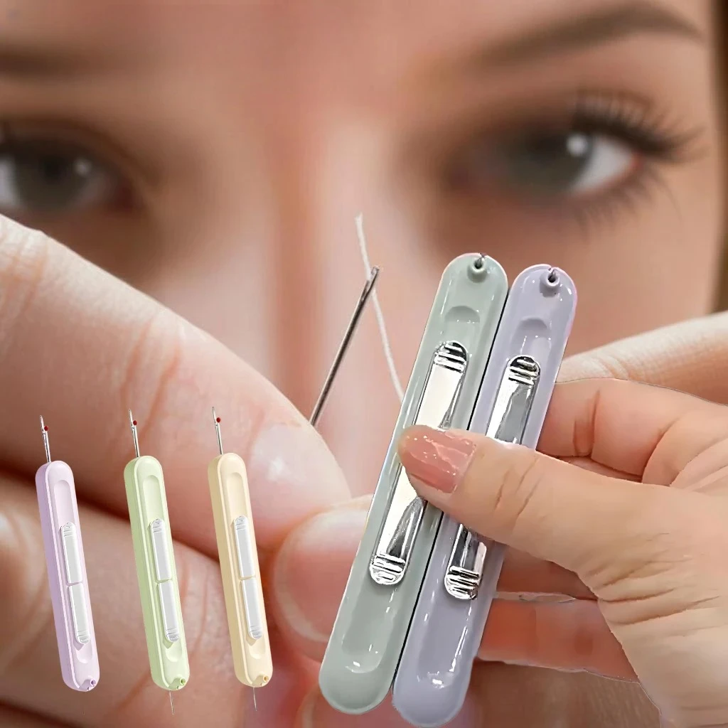 2 in 1 Needle Threader and Seam Ripper Tool Professional Sewing Assistant for Efficient Cross Stitch Detailed Crafting Projects
